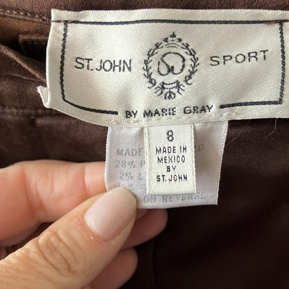 St. John Sport by Marie Gray, brown pant size 8 - Picture 2 of 4